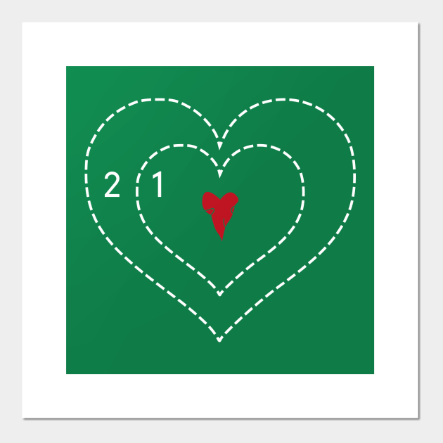 Grinch Heart - Two Sizes Too Small - Crewneck - Grinch - Posters and